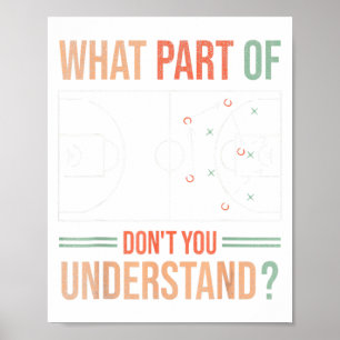 Basketball Coach What Part Of Dont You Understand  Poster