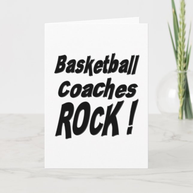 Basketball Coaches Rock! Carte de vœux (Devant)