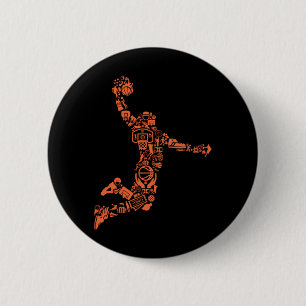 Basketball Collage 2 Inch Round Button