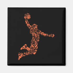 Basketball Collage Magnet