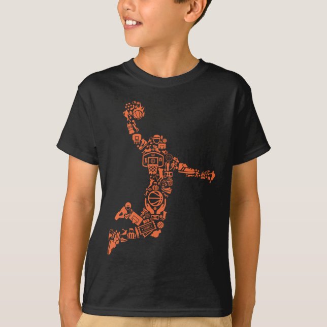 Basketball Collage  T-Shirt (Front)