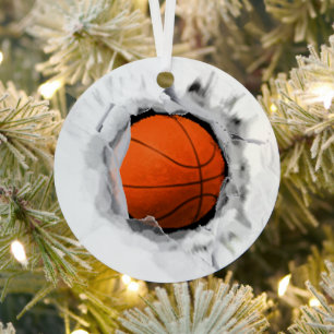 Basketball Collectable Metal Ornament