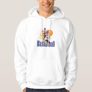 Basketball Coloured Paint Splashes Hoodie