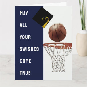 Basketball Congrats Good Luck Graduation Card