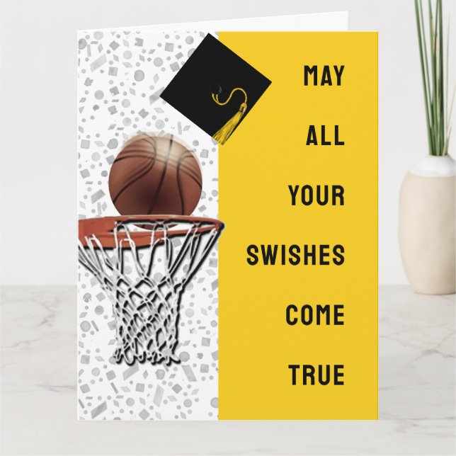 Basketball Congrats Graduation Card (Front)