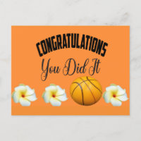 Basketball Congratulations you did it Card