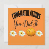Basketball Congratulations  you did it Card