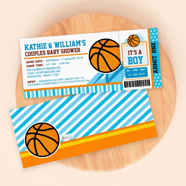 Basketball Couples Baby Shower Invitation (Creator Uploaded)