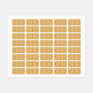 Basketball Court Design Name Tags