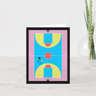 Basketball Court Pastel Colours Card