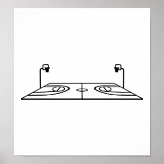 Basketball court poster