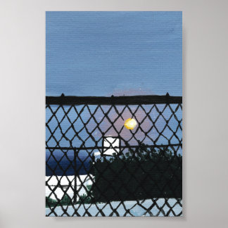 Basketball Court Print, Value Poster Papier