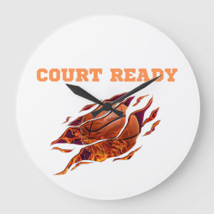 Basketball Court Ready Wall Clock