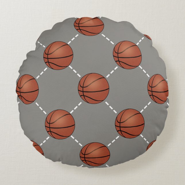 Basketball Court Round Pillow (Front)