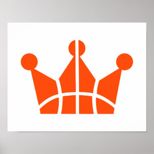 Basketball crown symbol poster