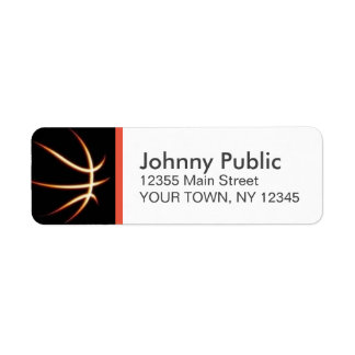 Basketball Custom Colour Strip Address Label