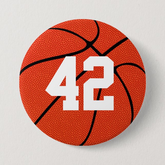 Basketball Custom High Definition Button Pin (Front)