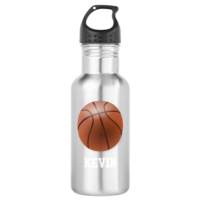 Basketball Custom Insulated Water Bottle (Front)