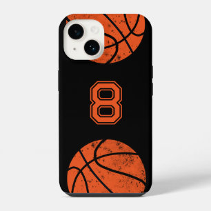 Basketball Custom Jersey Number Black iPhone 14 Case