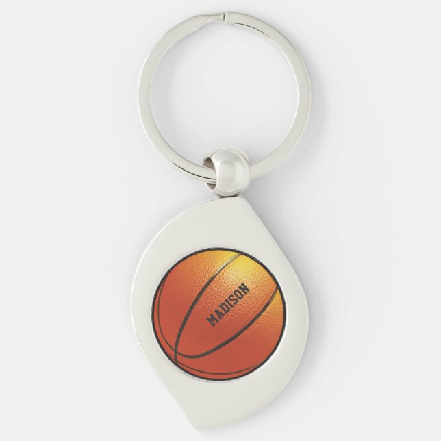 Basketball custom name keychain (Front)