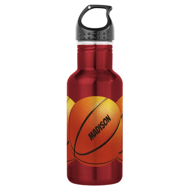 Basketball custom name water bottles (Front)