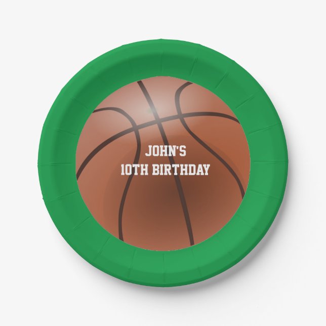 Basketball Custom Paper Plates (Front)