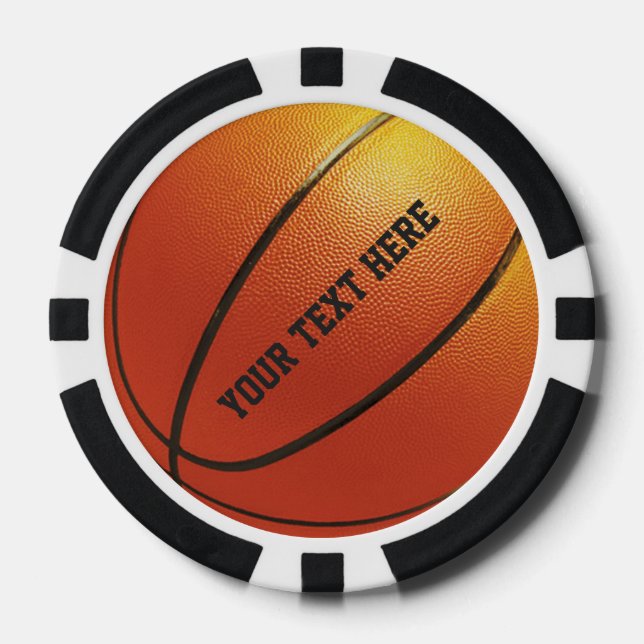 Basketball custom poker chips (Front)