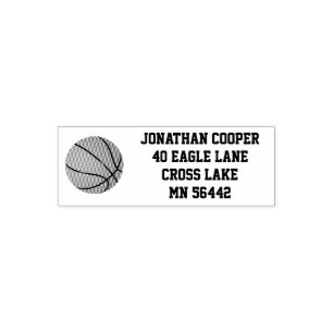 Basketball Custom Return Address Self Inking Stamp