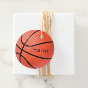 Basketball custom text favour tags