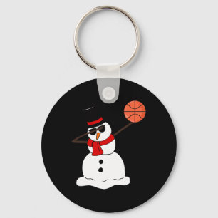 Basketball Dabbing Snowman Light Christmas Basketb Keychain