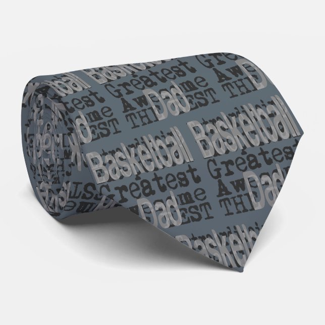 Basketball Dad Extraordinaire Tie (Rolled)