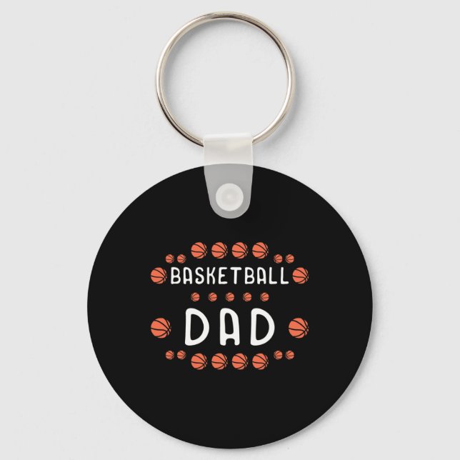 Basketball Dad Fan Best Daddy Ever Hooper  Keychain (Front)
