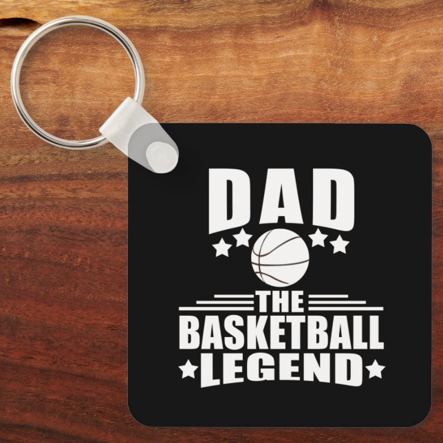 Basketball dad legend  keychain (Front)