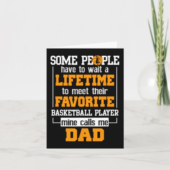 Basketball Dad Lifetime Favourite Player Father's  Card (Front)
