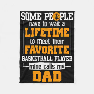 Basketball Dad Lifetime Favourite Player Father's Fleece Blanket
