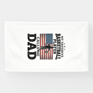 Basketball Dad Patriotic Vintage Engraving T-Shirt Banner