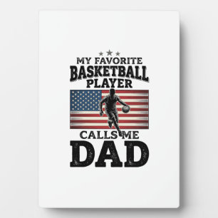 Basketball Dad Patriotic Vintage Engraving T-Shirt Plaque