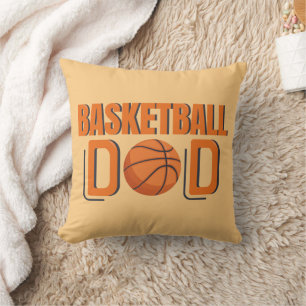 Basketball Dad Sports Fan Team Player Throw Pillow