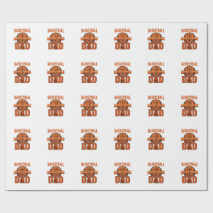 Basketball Dad Vintage Engraving Shirt Design_1 Wrapping Paper