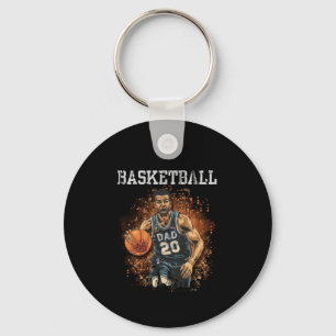 Basketball Dad Vintage  Keychain