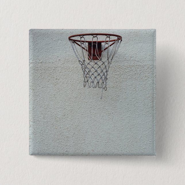 Basketball Design 2 Inch Square Button (Front)