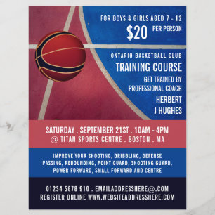Basketball Design, Basketball Training Course Flyer