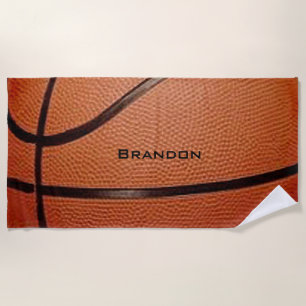 Basketball Design Beach Towel