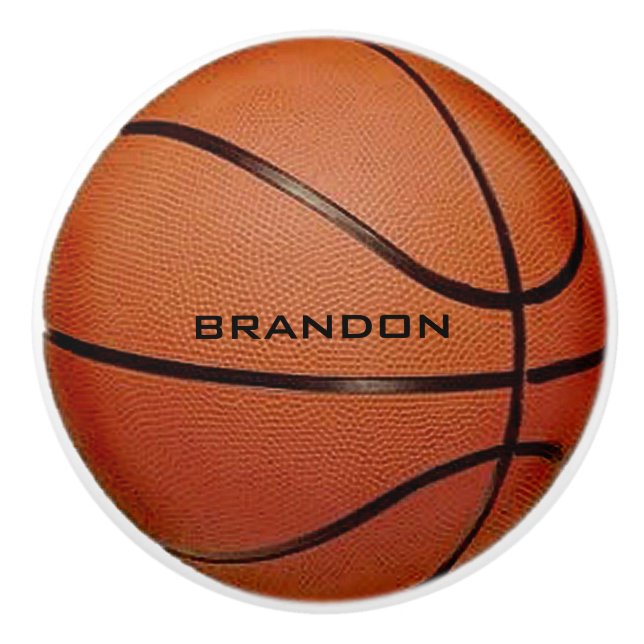 Basketball Design Ceramic Pull or Knob (Front)
