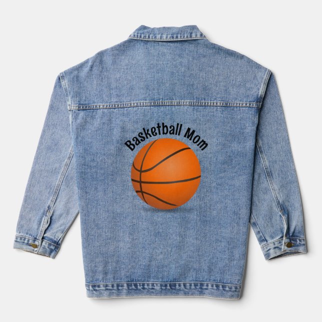 Basketball Design Denim Jacket (Back)