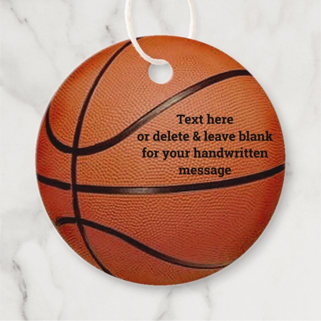 Basketball Design Favour Card Tags (Front)