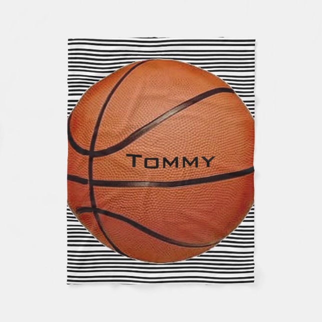 Basketball Design Fleece Blanket (Front)
