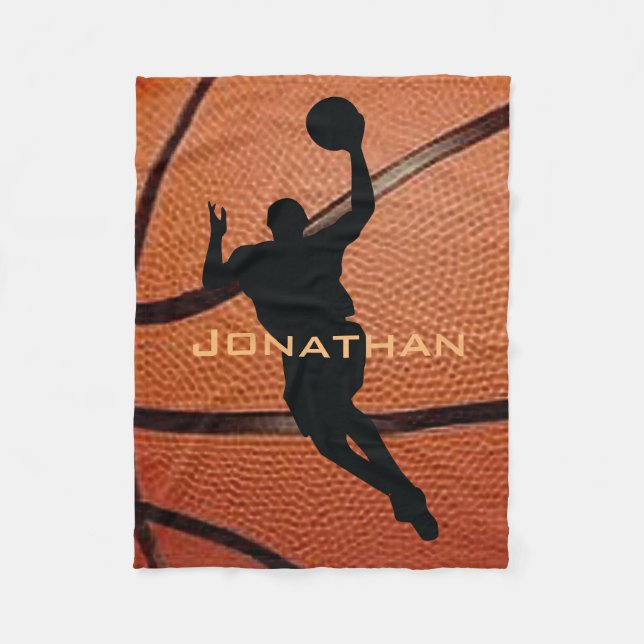 Basketball Design Fleece Blanket (Front)