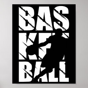 Basketball design for basketball player and basket poster