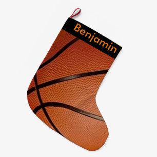 Basketball Design Large Christmas Stocking